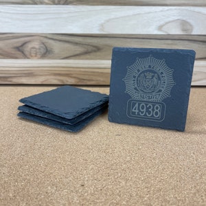 Personalized NYPD SCPD NCPD Drink Coasters