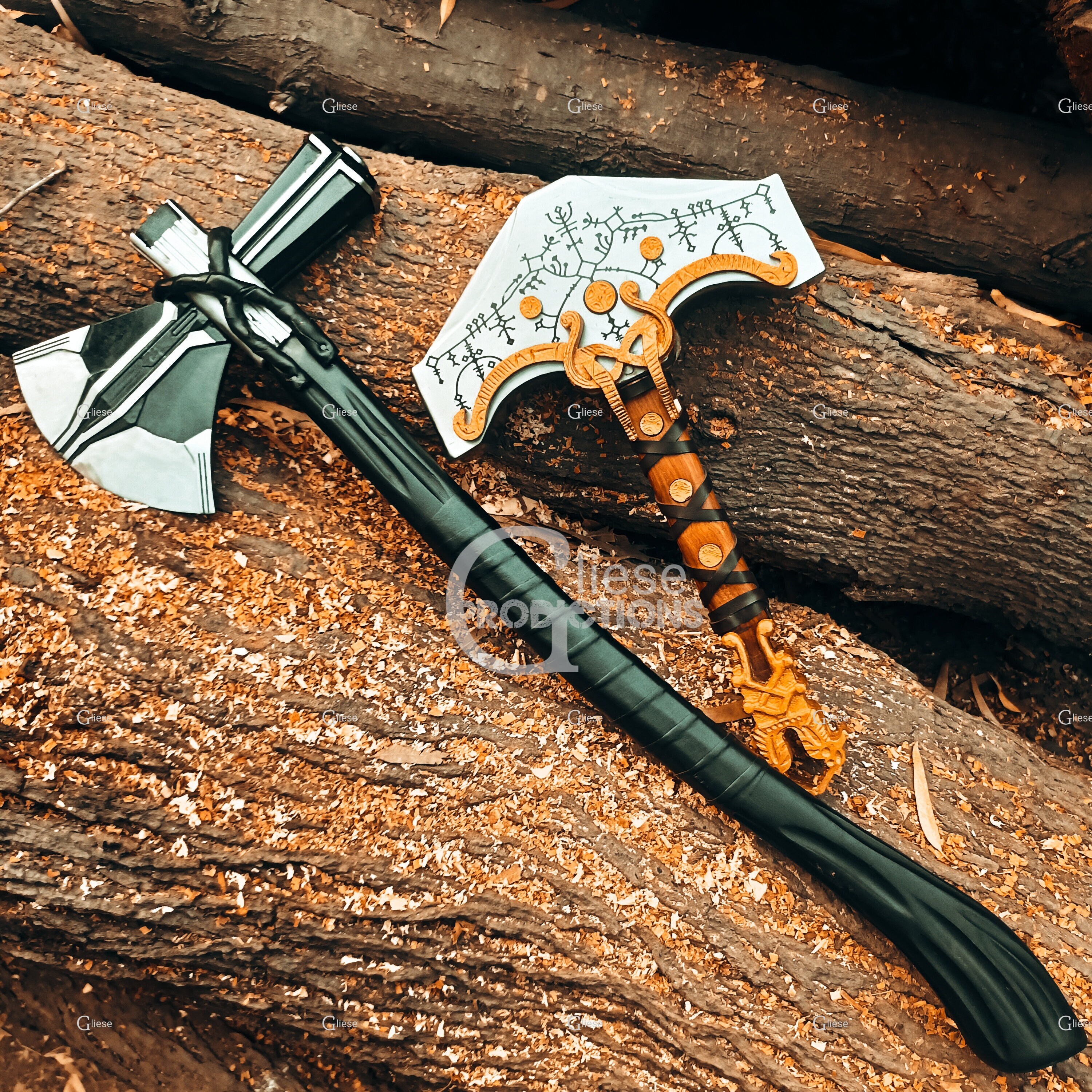 1:1 Resin God of War Ragnarök Thor Hammer Axe Hammer Game Cosplay Props  Gift 1PC