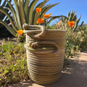 Double Tall Green Basket