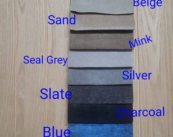 Fabric Upholstery Samples:  Dumfries, Naple,Coniston, Teddy Velvet, Linen, Chenille - 2 Color Swatches