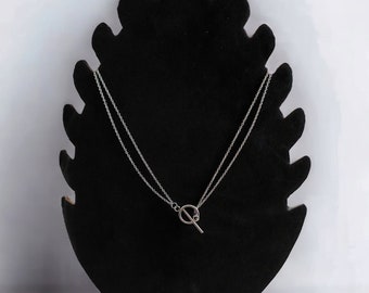 Silver Toggle Necklace in stainless steel