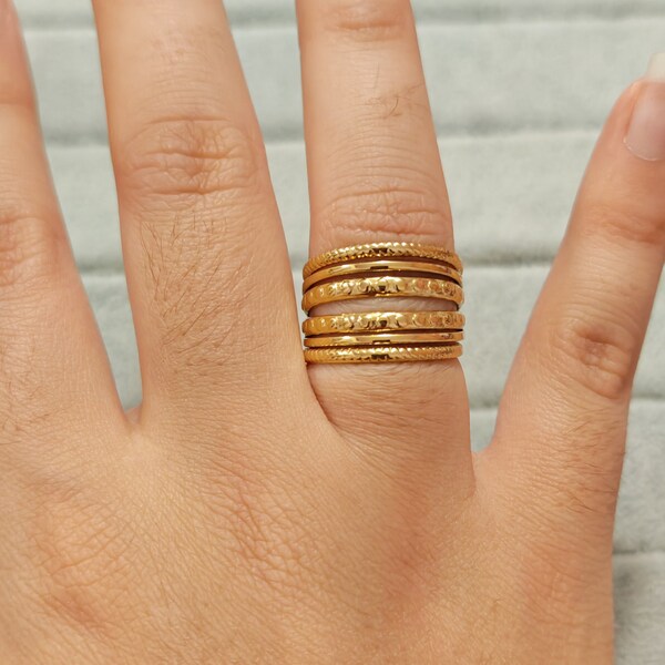 Bague tendance et original en acier inoxydable