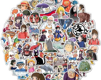 15-100pcs Studio Ghibli Stickers, High-Quality Waterproof Vinyl, Hayao Miyazaki Assorted Sticker Pack, Japanese Anime Sticker Pack Set [1]