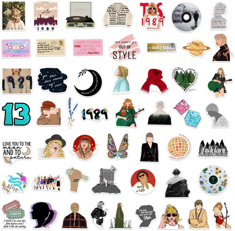 15-100 Taylor Swift Stickers, High-Quality Waterproof Vinyl, Mixed Swiftie Sticker Pack, Swifties, Eras Tour, Taylor Nation 1 image 6
