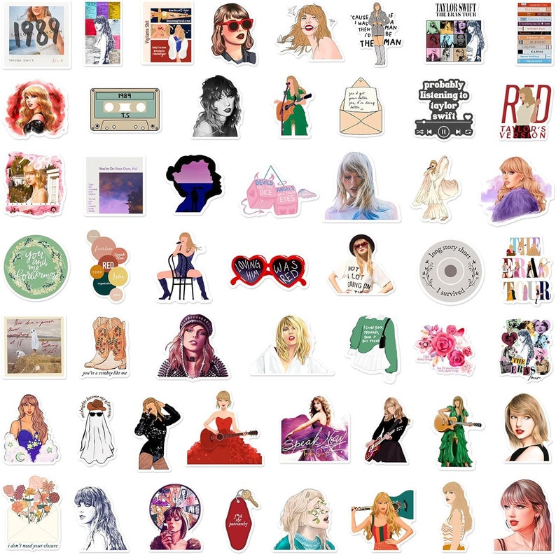 15-100 Taylor Swift Stickers, High-Quality Waterproof Vinyl, Mixed Swiftie Sticker Pack, Swifties, Eras Tour, Taylor Nation 1 image 7