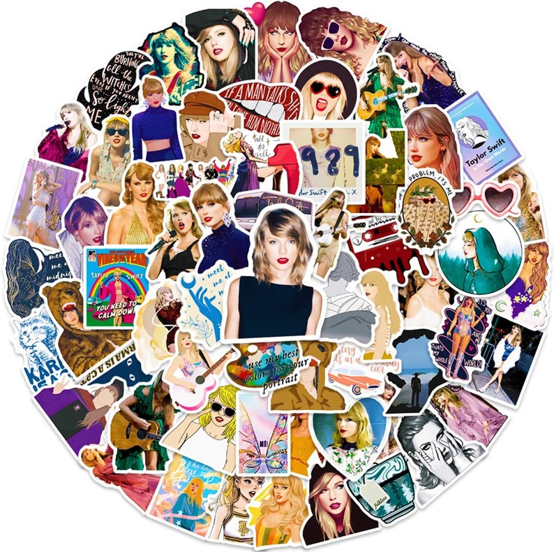 15-100 Taylor Swift Stickers, High-Quality Waterproof Vinyl, Mixed Swiftie Sticker Pack, Swifties, Eras Tour, Taylor Nation 1 image 2