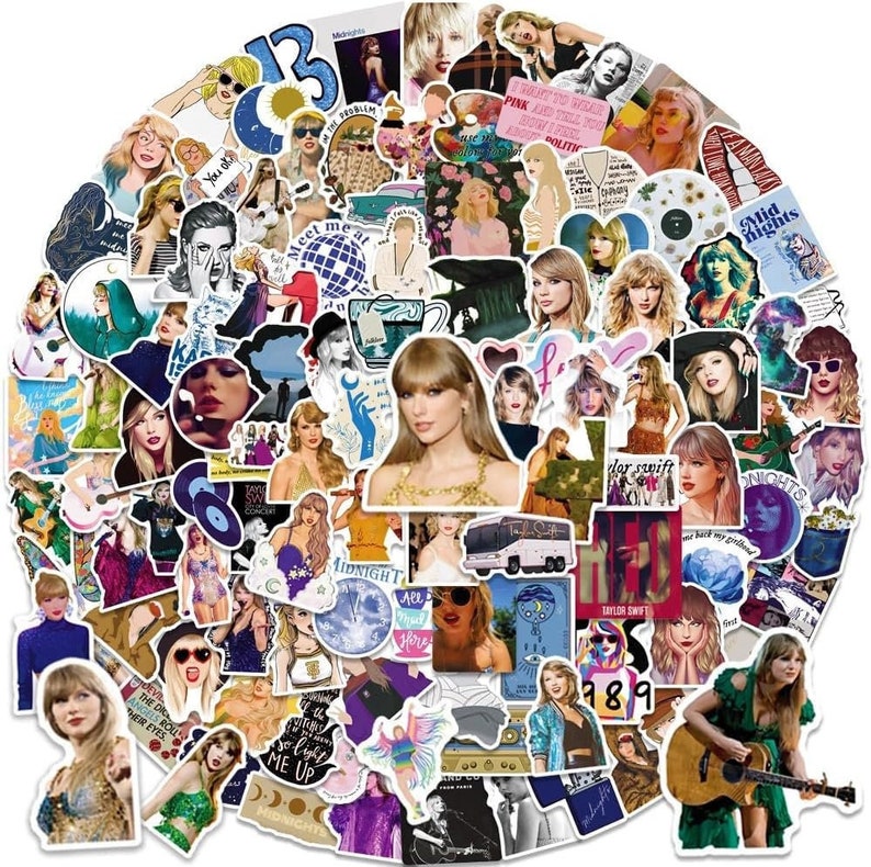 15-100 Taylor Swift Stickers, High-Quality Waterproof Vinyl, Mixed Swiftie Sticker Pack, Swifties, Eras Tour, Taylor Nation 1 image 1