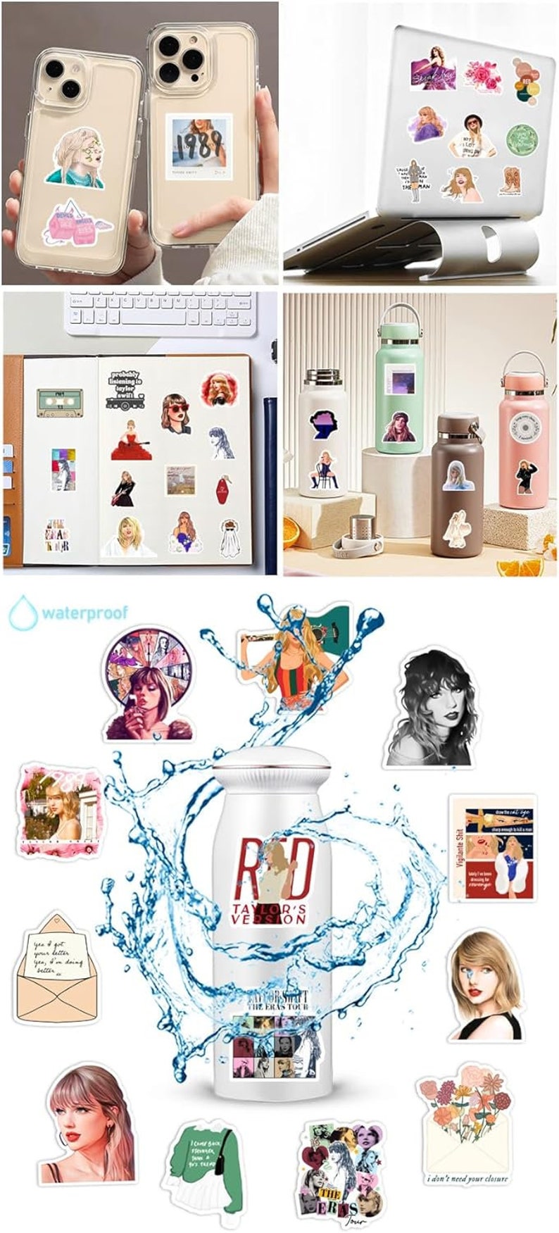 15-100 Taylor Swift Stickers, High-Quality Waterproof Vinyl, Mixed Swiftie Sticker Pack, Swifties, Eras Tour, Taylor Nation 1 image 9