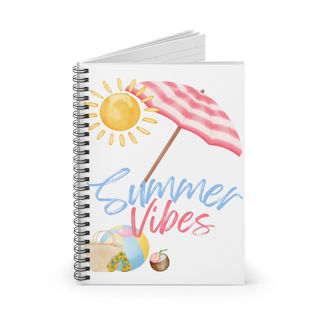 Summer Vibes Spiral Notebook - Ruled Line - Etsy