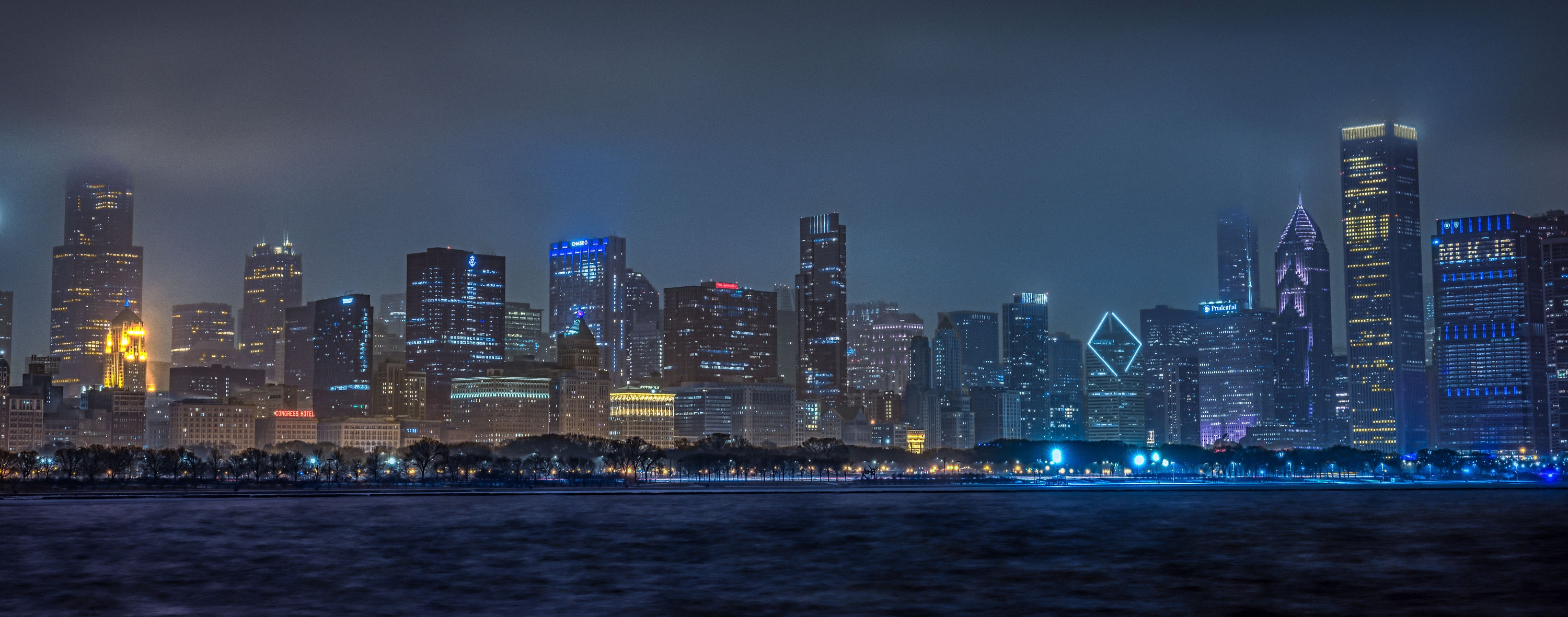 Chicago Skyline, City Architecture, Urban Decor, Chicago Wall Art, Snow at