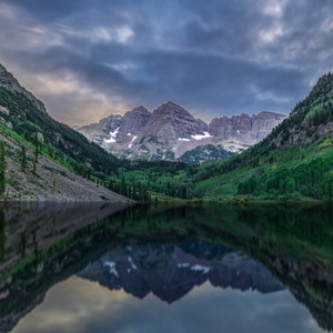 Maroon Bells Reflection. Canvas Print, Photo Print, Colorado Print.