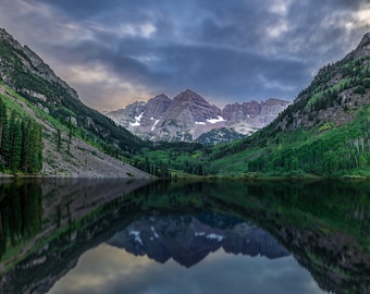 Maroon Bells Reflection Photo Print: Colorado Canvas Art