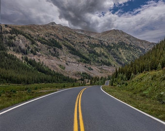 Aspen Colorado Mountain Road Canvas Print