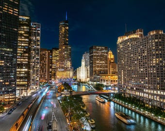 Chicago Skyline Canvas Print: Downtown Cityscape, Urban Decor