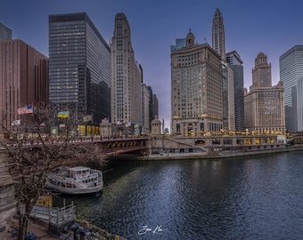 Chicago Boat Ride, Chicago Poster, Chicago Print, Chicago Photo, Chicago Art Print, Illinois, Chicago Wall Art