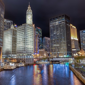 The Ethereal Chicago River, Chicago Poster, Chicago Print, Chicago Photo, Chicago Art Print, Illinois, Chicago Wall Art