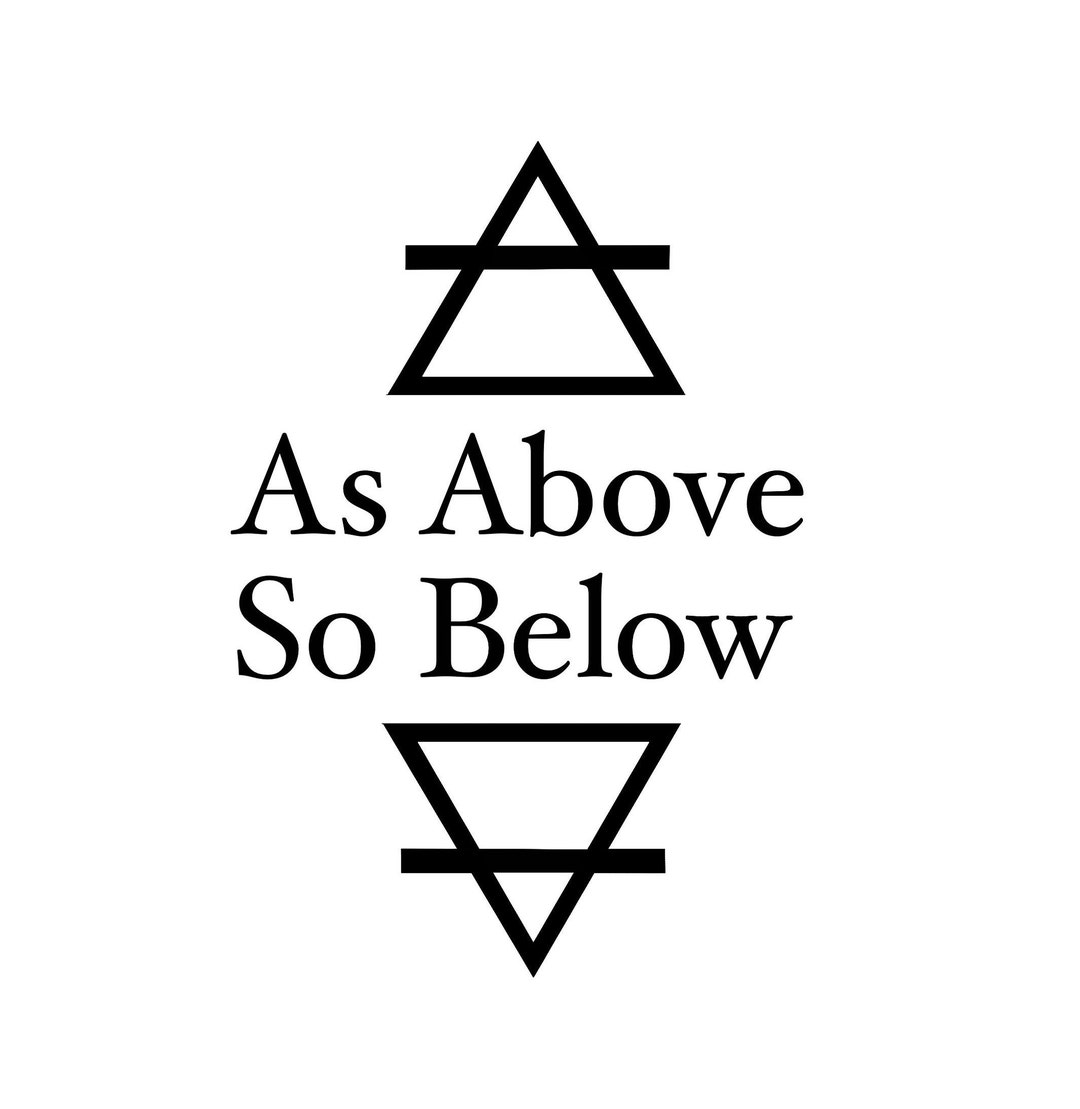 As Above so Below High Resolution Digital Download Files PNG, JPEG, PDF ...