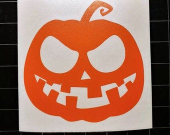 Jack'o'-Lantern Vinyl Decal, Bumper Sticker, Pumpkin Stickers, Pumpkin Season, Seasonal Decals, Seasonal Stickers