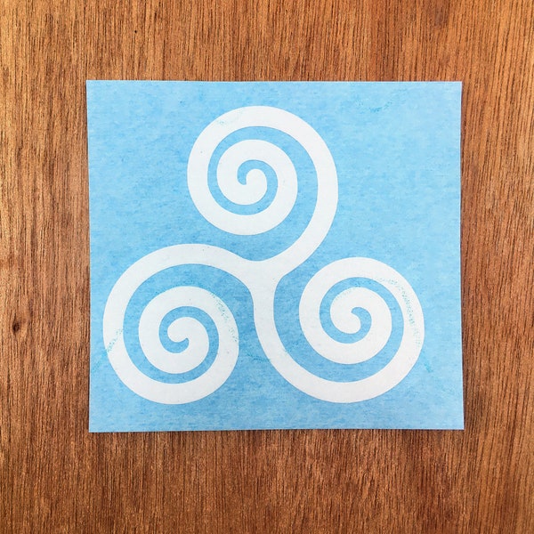 Triple Spiral Vinyl Decal- Triskelion- Bumper Stickers, Stickers, Altar Decor, Journals, Wicca, Pagan, Celtic, Spiritual Stickers