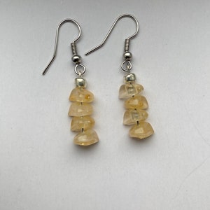 Light Yellow Stacked Earrings