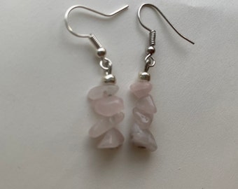 Rose Quartz Stone Earring