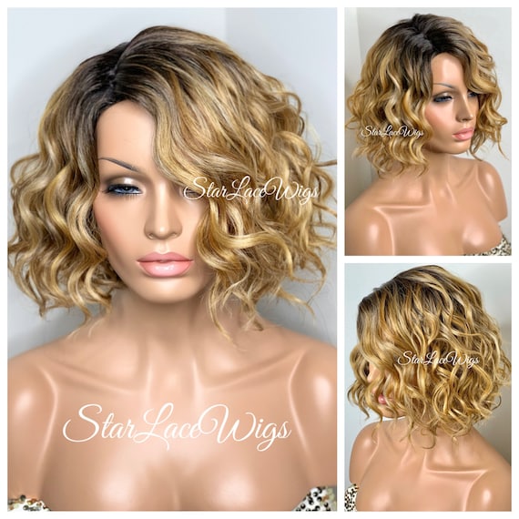 Blonde wavy human hair wigs discount