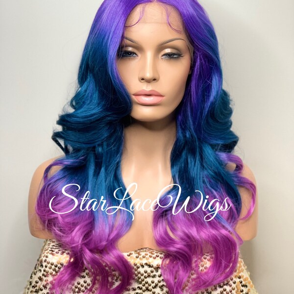 Desire Wig Adult Aqua Long Curly with Fringe Mermaid Costume Hair main image 1