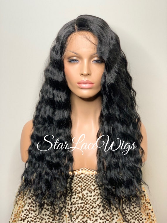 Buy Long Wavy Lace Front Wig Synthetic Side Part Layers Heat Resistant Wigs for Women Online in India Etsy