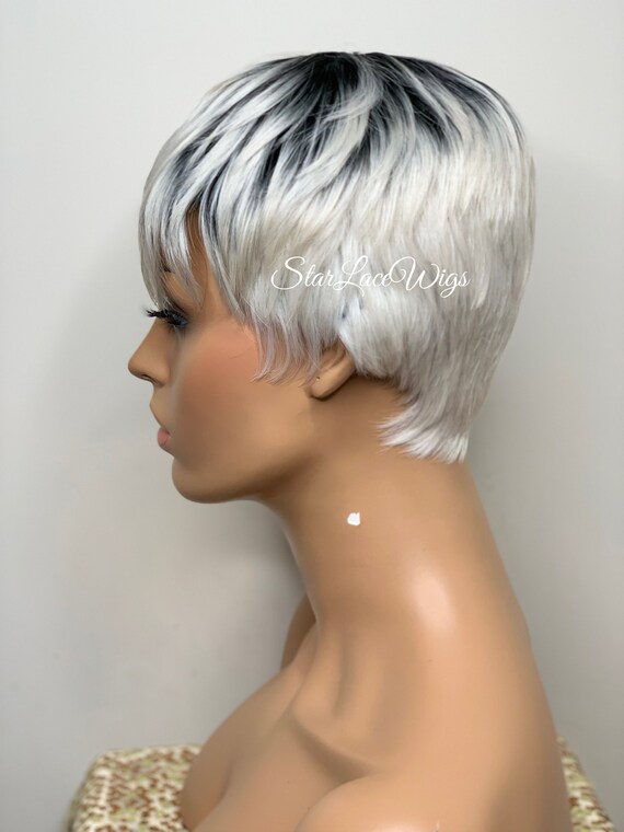 White pixie wig discount