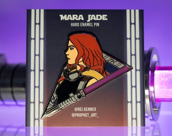 Mara Jade Skywalker hart Emaille Pin Star Wars Sammler Jedi Sith Lila Lichtschwert Glasmalerei