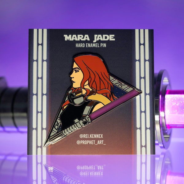 Mara Jade Skywalker hart Emaille Pin Star Wars Sammler Jedi Sith Lila Lichtschwert Glasmalerei