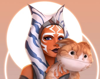 Ahsoka and Lothcat poster print Star Wars Rebels