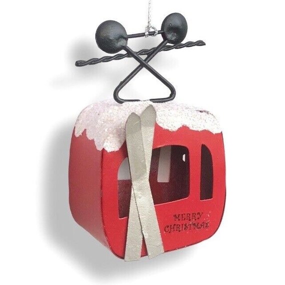 Ski Gondola Metal Ornament - Olympic Sports Vacation Snowboard