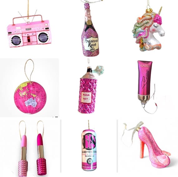 Retro Hairspray Glass Ornament - Hair Styling Makeup Beauty  display picture 1