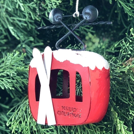 Ski Gondola Metal Ornament - Olympic Sports Vacation Snowboard