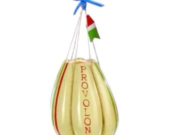 Provolone Cheese Ornament - 3D wood - Italian American sandwich deli lunch pizza salad pasta food charcuterie Christmas Gift food chef wine