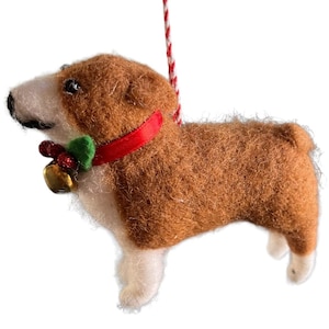 Corgi Dog Ornament - Felt Animal Pet Doll Scenery Birthday Decoration Gift