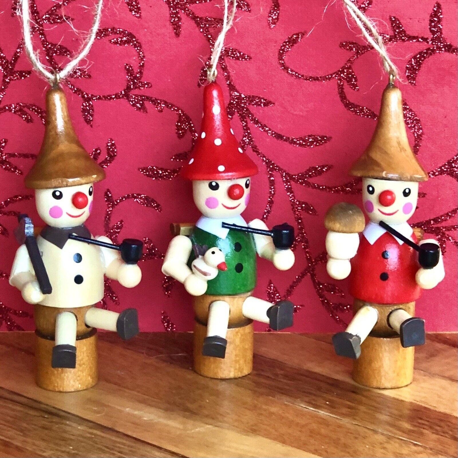 Lumberjack W/ Ax Wood Ornament - Retro Vintage Old World Woodsman