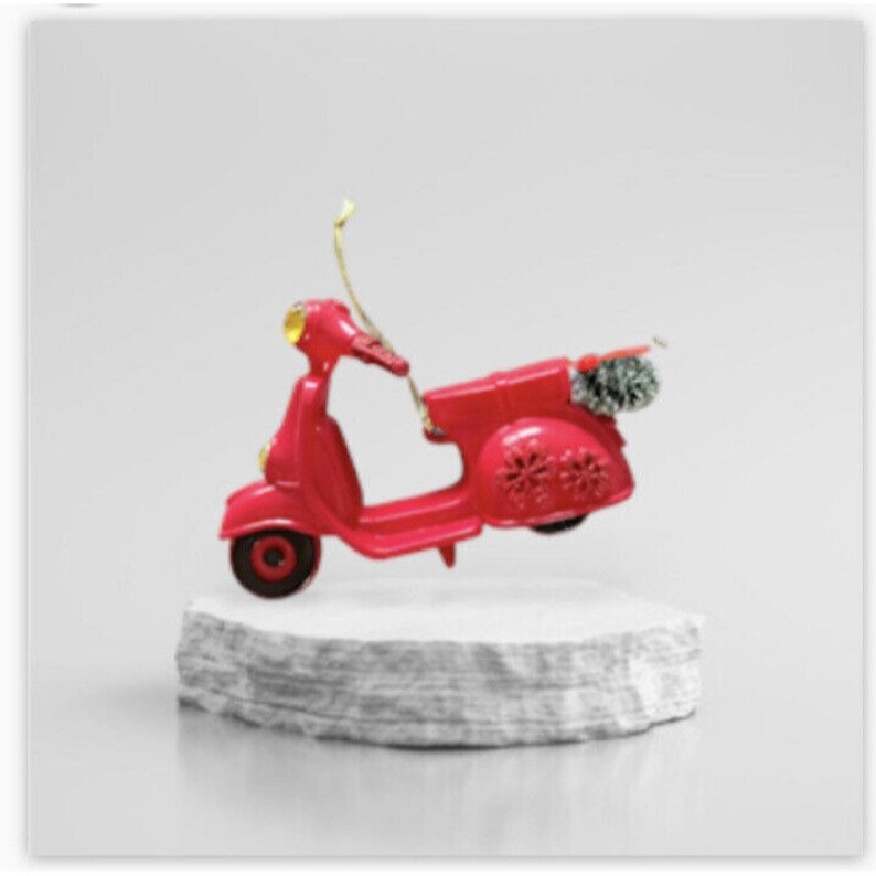 Red Bike Vespa Ornament Vintage Car Italy Bicycle Motorcycle Etsy
