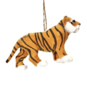 Tiger Ornament - Faux Fur Safari Animal Farm Zoo Africa Disney Doll Toy Cat