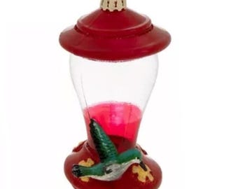 Hummingbird Feeder glass Ornament - Flower Garden Easter Thanksgiving Christmas Fairy Love bird Birds Honey Bees Nature Birthday Gift Baby