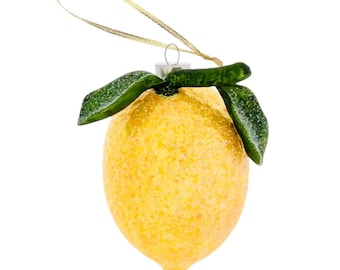 Glass Lemon Ornament - Fruit Garden Food
