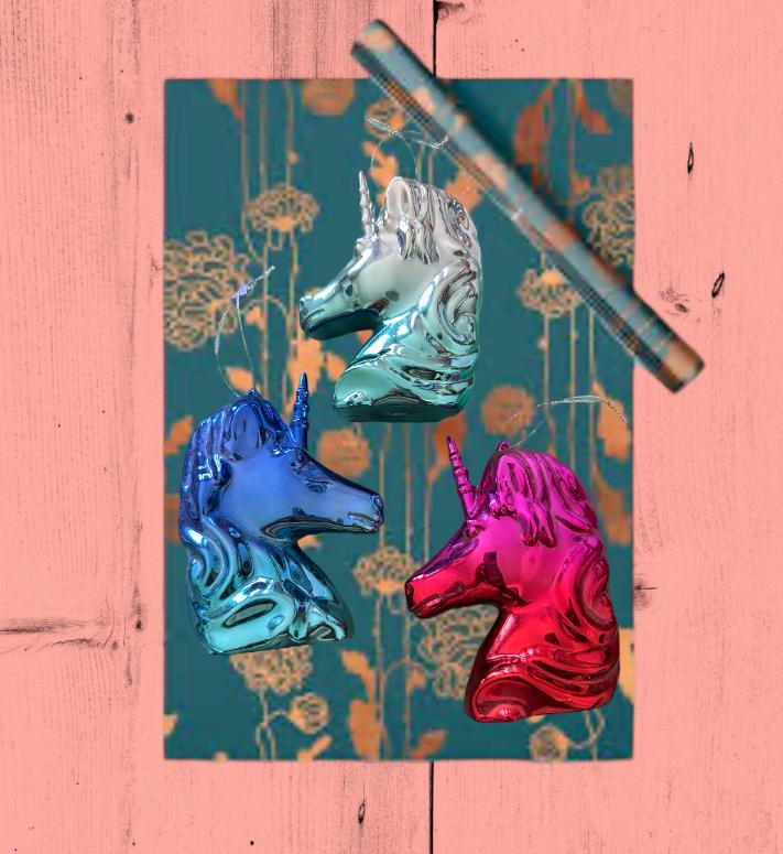 ユニコーンオーナメント - プレキシガラスミラー オンブレレインボー