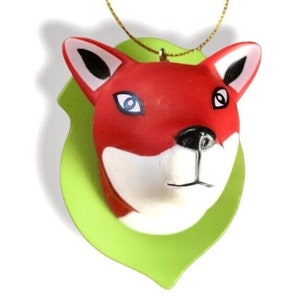 Red Fox Mounted Head Ornament • Safari Zoo Africa Hunting Kids Lightweight