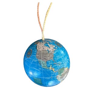 Ornement globe de 4 po. - Matériel de restauration léger de voyage pour carte de l'Amérique de la Terre 4 po.
