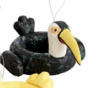 Toucan Parrot Pool Float Ornament - Floaty Swim Beach Tropical Bird Lightweight