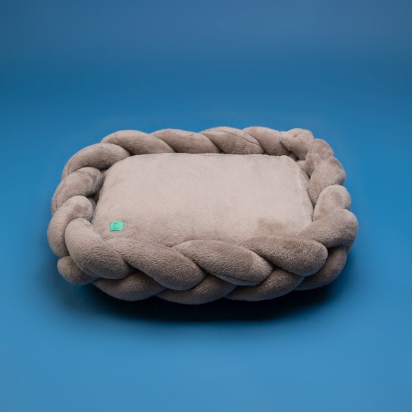 Lit / tapis pour chien orthopédique minimal moderne, couvre-lit lavable et amovible - C BED Velour - Fait main par Mis in Kost