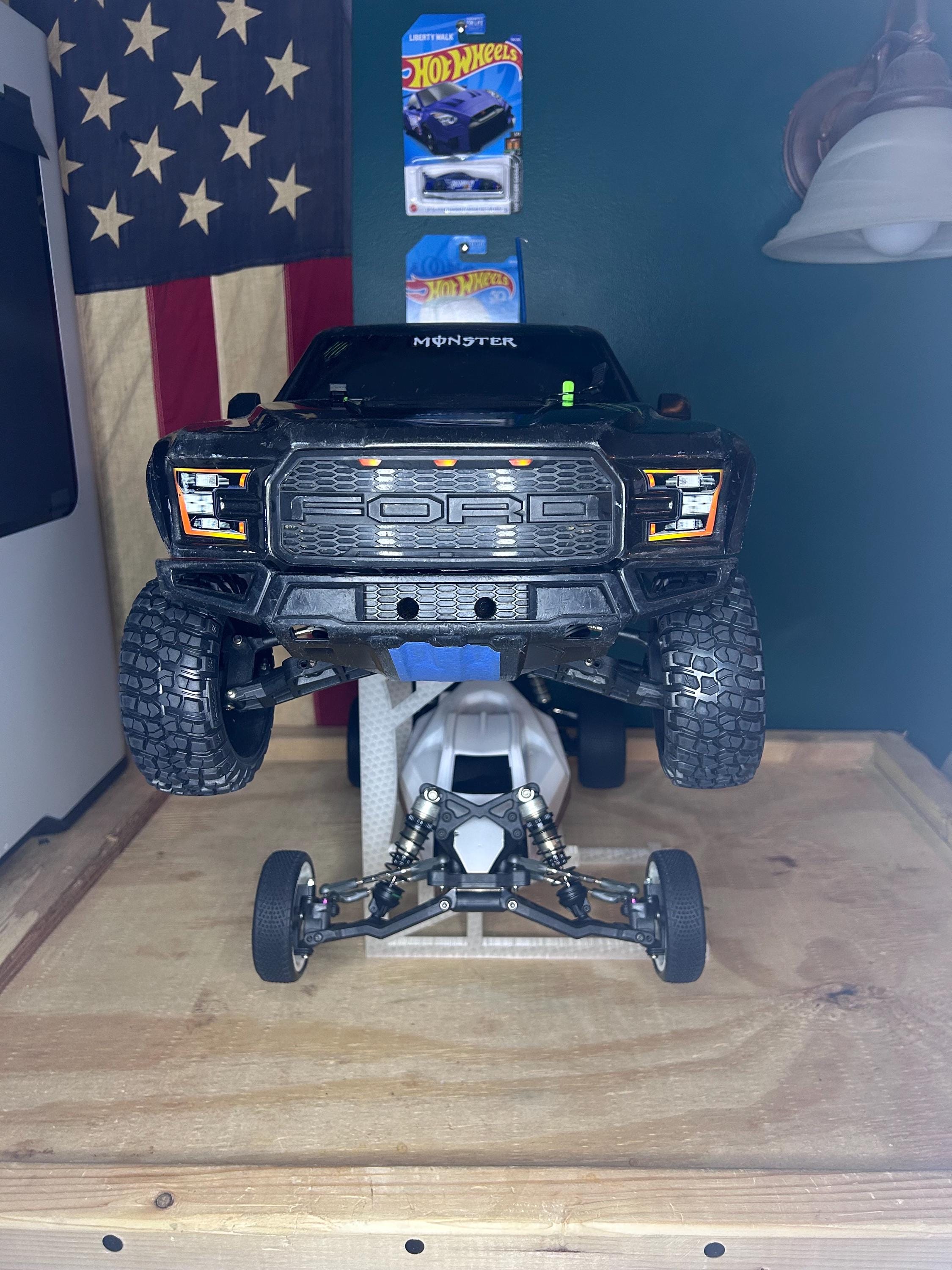 Dual 1/10 RC Car Stand | Touring Car & Buggy Pit Stand | RC Racing ...