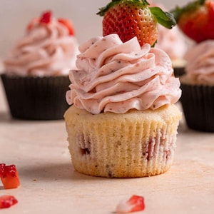 Strawberry Cupcake Recipe with Buttercream (Digital Download)