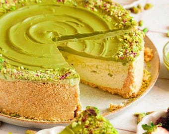 Receta de tarta de queso y matcha: postre cremoso japonés (descarga digital)
